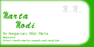 marta modi business card