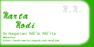 marta modi business card